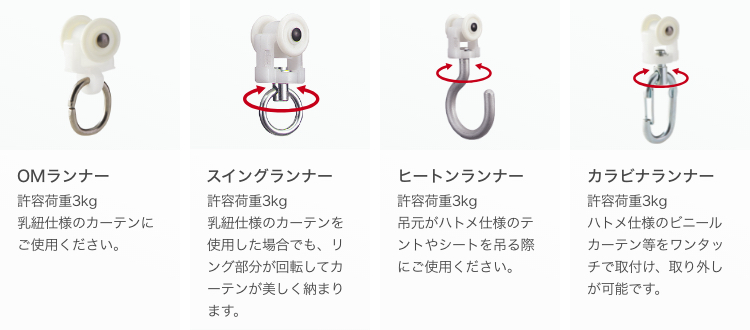 カーテンレール - 中型｜トーソー株式会社