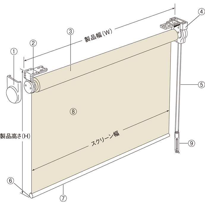 インテリアふじロールスクリーン TOSO トーソー 竹すだれ 生粋 TR4202〜TR4204 幅160.5〜200cmX高さ281