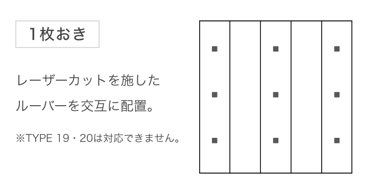 ルーバー配置「1枚おき」