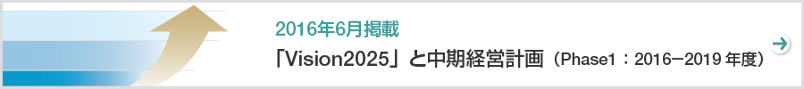 特集　「Vision2025」と中期経営計画（Phase1 ： 2016－2019年度）