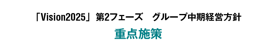 「Vision2025」 第2フェーズ中期経営方針　重点施策