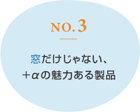 窓だけじゃない、+αの魅力ある製品